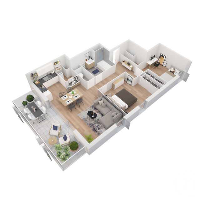 appartement à vendre - 3 pièces - 68.9 m2 - BORDEAUX - 33 - AQUITAINE - Century 21 Pey Berland